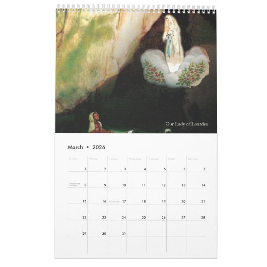 PixDezines-toestellen van onze dame Kalender (Mar 2026)