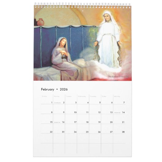 PixDezines-toestellen van onze dame Kalender (Feb 2026)