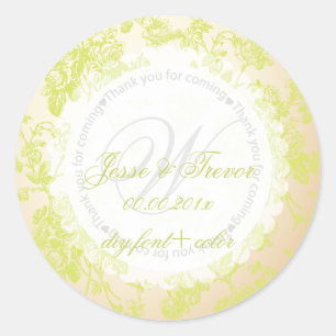 PixDezines toile/andijvie groen Ronde Sticker