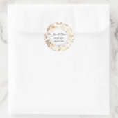 PixDezines Toile/Faux Gold Rozen Ronde Sticker (Tas)