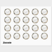 PixDezines  toile/zwart Ronde Sticker (Vel)