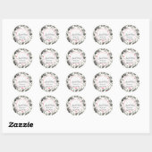 PixDezines  toile/zwarte rozen Ronde Sticker (Vel)