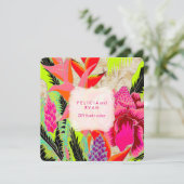 PixDezines toorts gember/heliconia/Luau Wedding Kaart (Staand voorkant)
