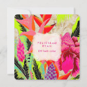 PixDezines toorts gember/heliconia/Luau Wedding Kaart (Voorkant)