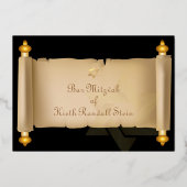 PixDezines  torah scrollbar mitzvah Folie Uitnodiging (Achterkant)