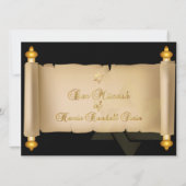 PixDezines  torah scrollbar mitzvah Invita Kaart (Achterkant)