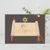 PixDezines  torah scrollbar mitzvah Kaart (Staand voorkant)