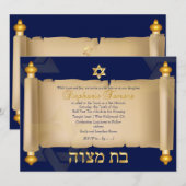 PixDezines torah scrollbat mitzvah Kaart (Voorkant / Achterkant)
