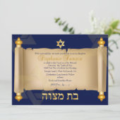 PixDezines torah scrollbat mitzvah Kaart (Staand voorkant)