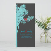 PixDezines Tortelduifjes, Blauwgroen Ash Tree/DIY  Kaart (Staand voorkant)