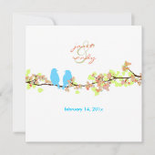 PixDezines TORTELDUIFJES/BLUE/DIY ACHTERGROND Kaart (Voorkant)