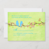 PixDezines TORTELDUIFJES/DIY ACHTERGRONDKLEUR RSVP Kaartje (Achterkant)