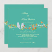 PixDezines TORTELDUIFJES/DIY ACHTERGRONDKLEUR Save The Date (Voorkant / Achterkant)