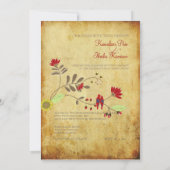 PixDezines  Tortelduifjes, faux-perkament Kaart (Achterkant)