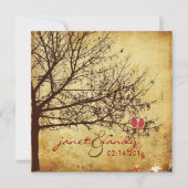 PixDezines  TORTELDUIFJES/HERFST INVITATIES Kaart (Voorkant)