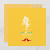 PixDezines Tortelduifjes, Rood, eikenboom/DIY kleu Kaart (Voorkant / Achterkant)