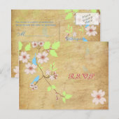 PixDezines  Tortelduifjes RSVP briefkaarten (Voorkant / Achterkant)