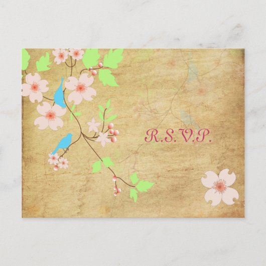 PixDezines  Tortelduifjes RSVP briefkaarten (Voorkant)