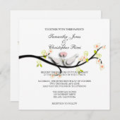 PixDezines Tortelduifjes/Witte Doves Kaart (Voorkant / Achterkant)