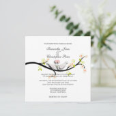 PixDezines Tortelduifjes/Witte Doves Kaart (Staand voorkant)