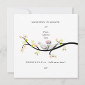 PixDezines Tortelduifjes/Witte Doves Kaart (Achterkant)