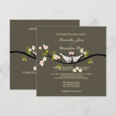 PixDezines Tortelduifjes/Witte Doves Kaart (Voorkant / Achterkant)