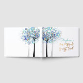 PixDezines Tree of Life Bar Mitzvah/Aqua Blue Gastenboek (Volledig)