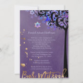 PixDezines Tree of Life Bar Mitzvah, Iridescent Kaart (Achterkant)
