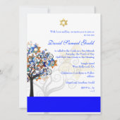 PixDezines TREE OF LIFE BAR MITZVAH Kaart (Achterkant)