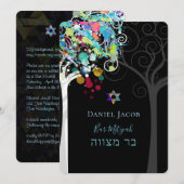 PixDezines tree of life Bar Mitzvah Kaart (Voorkant / Achterkant)