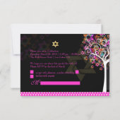 PixDezines Tree of Life/Bat Mitzvah Celebration RSVP Kaartje (Achterkant)
