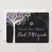 PixDezines tree of life Bat Mitzvah/chalkboard Kaart (Voorkant)