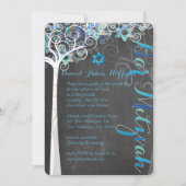 PixDezines Tree of Life Bat Mitzvah/chalkboard Kaart (Voorkant)