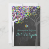 PixDezines tree of life Bat Mitzvah/chalkboard Kaart (Voorkant)