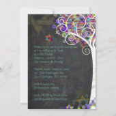 PixDezines tree of life Bat Mitzvah/chalkboard Kaart (Achterkant)