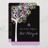 PixDezines tree of life Bat Mitzvah/diy background Kaart (Voorkant / Achterkant)