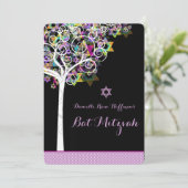 PixDezines tree of life Bat Mitzvah/diy background Kaart (Staand voorkant)