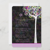 PixDezines tree of life Bat Mitzvah/diy background Kaart (Achterkant)
