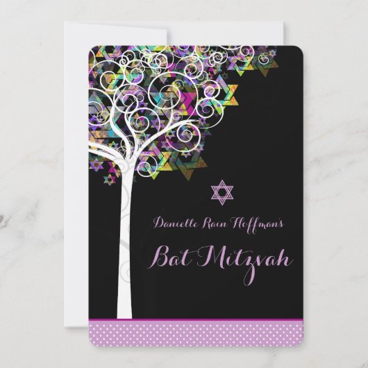 PixDezines tree of life Bat Mitzvah/diy background Kaart (Voorkant)