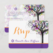 PixDezines tree of life Bat Mitzvah/diy background Kaart (Voorkant / Achterkant)