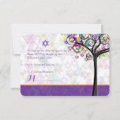 PixDezines tree of life Bat Mitzvah/diy background Kaart (Achterkant)