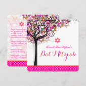 PixDezines Tree of Life Bat Mitzvah/DIY Background Kaart (Voorkant / Achterkant)