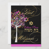 PixDezines Tree of Life Bat Mitzvah/DIY Background Kaart (Voorkant)