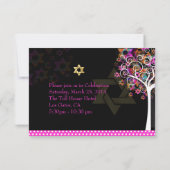 PixDezines Tree of Life Bat Mitzvah/DIY Background Kaart (Achterkant)