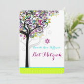 PixDezines tree of life Bat Mitzvah/diy background Kaart (Staand voorkant)