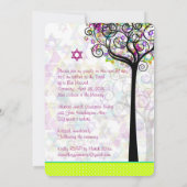 PixDezines tree of life Bat Mitzvah/diy background Kaart (Achterkant)