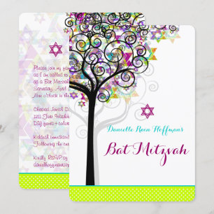 PixDezines tree of life Bat Mitzvah/diy background Kaart