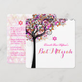 PixDezines Tree of Life Bat Mitzvah/DIY Background Kaart (Voorkant / Achterkant)