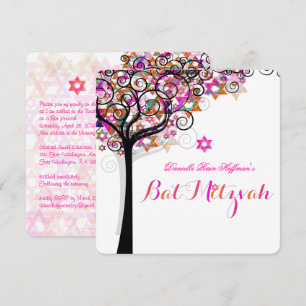 PixDezines Tree of Life Bat Mitzvah/DIY Background Kaart