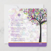 PixDezines tree of life Bat Mitzvah/diy background Kaart (Achterkant)